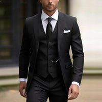 Men's Three-piece Suit Solid Color High Sense Athletic Digi Store