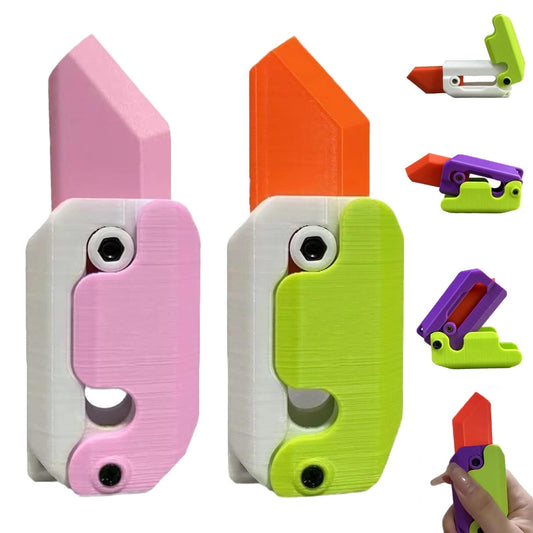 3D Printing Gravity Cub Jumping Small Radish Knife Mini Model Student Prize Pendant Decompression Toy For Children Gift Athletic Digi Store